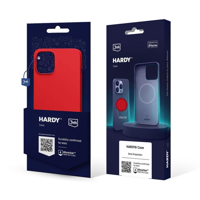 3MK - 3mk iPhone 14 Plus Mobilskal Magsafe Hardy - Röd