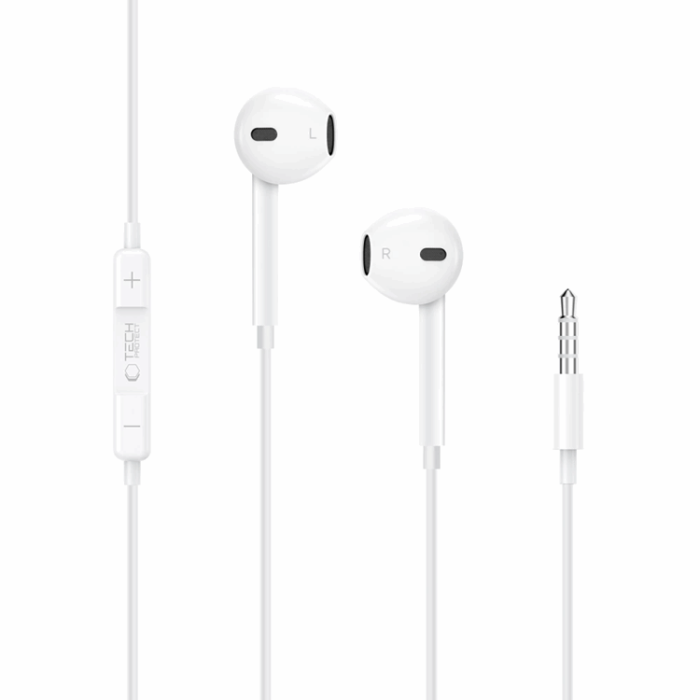 Tech-Protect - Tech-Protect In-Ear Mini Jack Hörlurar Ultraboost Core - Vit
