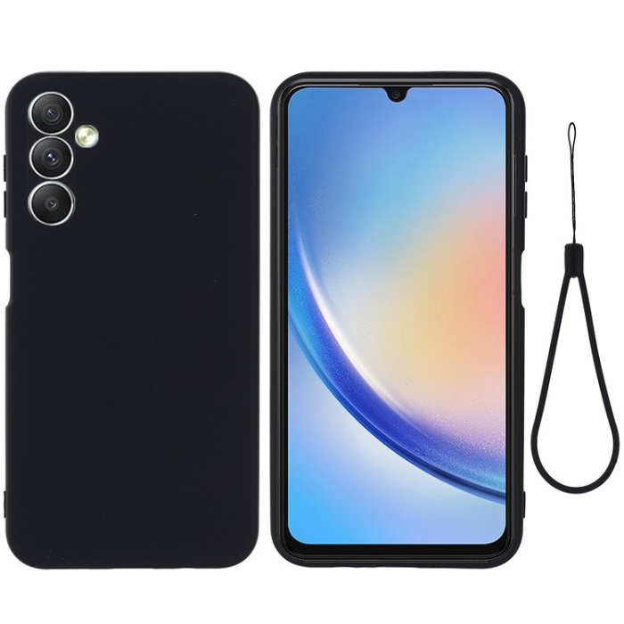 OEM - Galaxy A24 4G Mobilskal Liquid Silicone - Svart