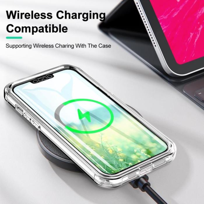 OEM - iPhone 14 Plus Skal 360 Marble - Grön
