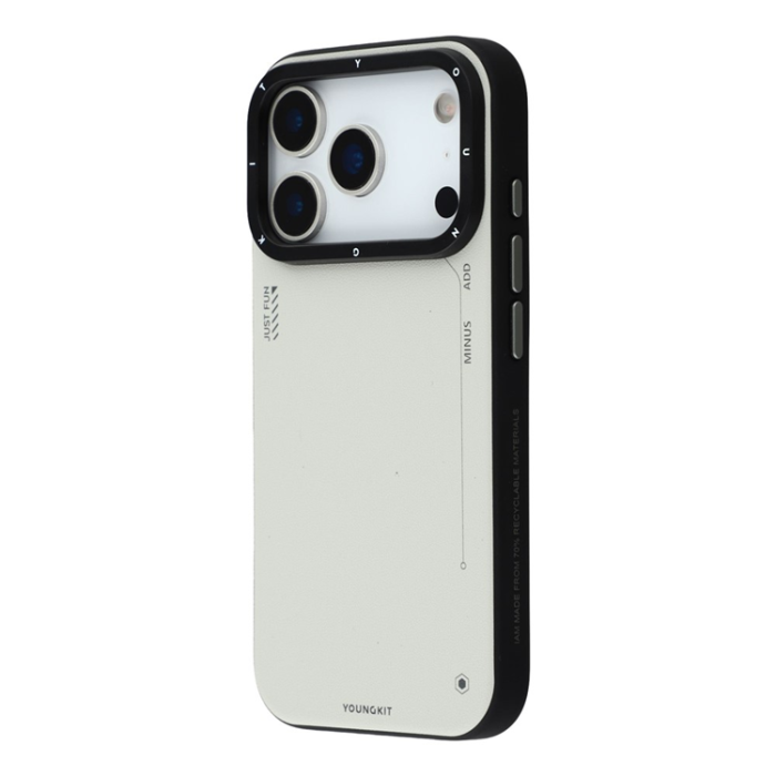 YOUNGKIT - YOUNGKIT iPhone 17 Pro Mobilskal MagSafe PU-Läder - Silver