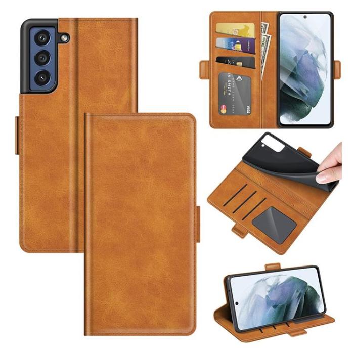 A-One Brand - Clasp Closure Fodral Galaxy S21 FE - Brun
