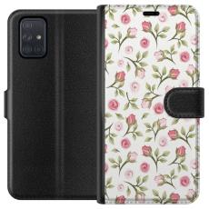 iSecrets - Pl&aring;nboksfodral till Samsung Galaxy A71 med Blommigt