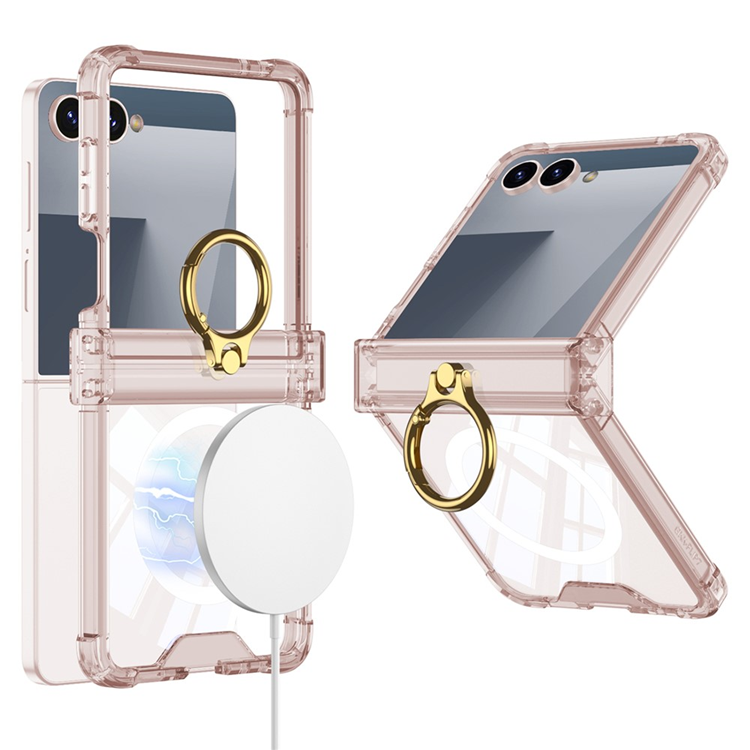 GKK Galaxy Z Flip 7 Mobilskal med Ringhållare Airbag - Ljusrosa | 2353 | AlltMobil