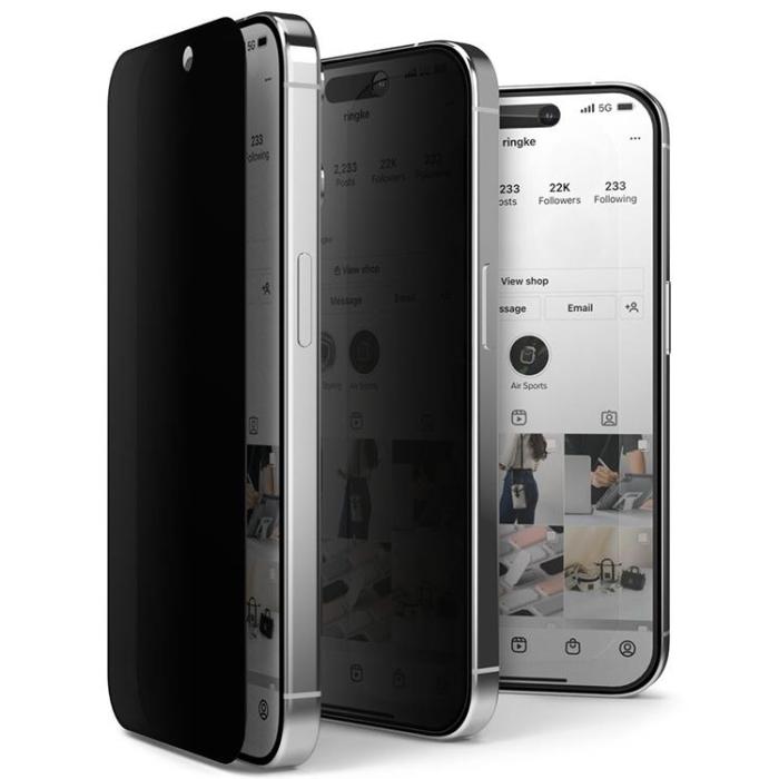 Ringke - Ringke iPhone 15 Pro Härdat Glas Skärmskydd Privacy