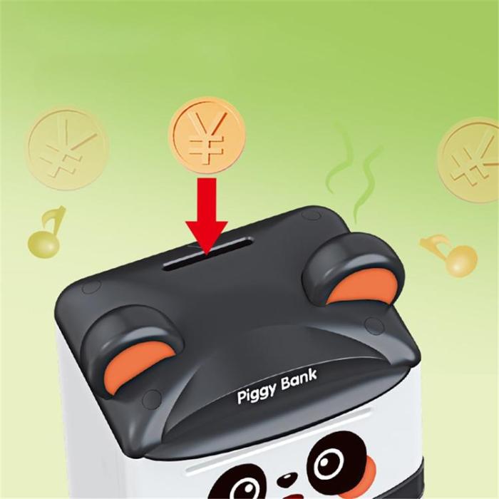 OEM - Sparagris för Barn (3-8 år) Myntburk med Fingeravtrycksbankomat Pandaformad 7602