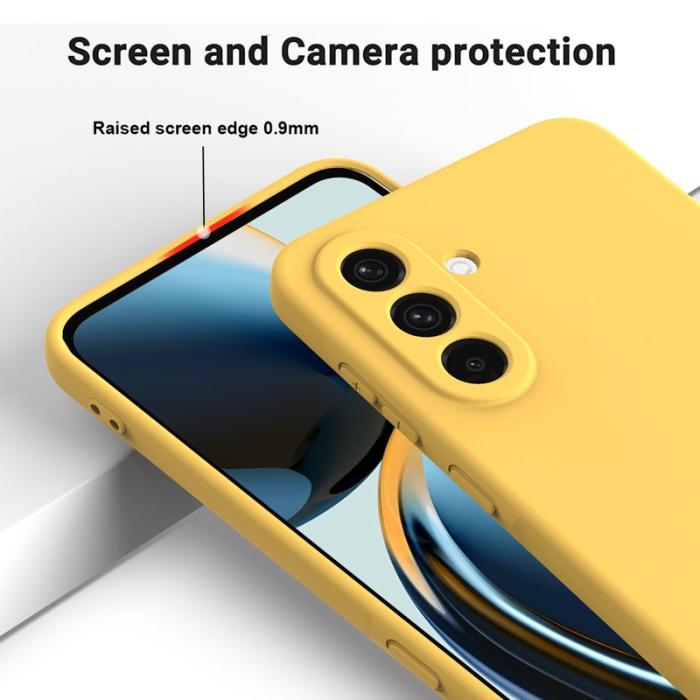 OEM - Mobilskal till Samsung Galaxy S26+ Flytande Silikon Med Handrem - Gul