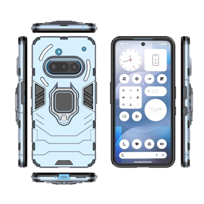A-One Brand - Nothing Phone (3a) Mobilskal Ringhållare Kickstand - Blå