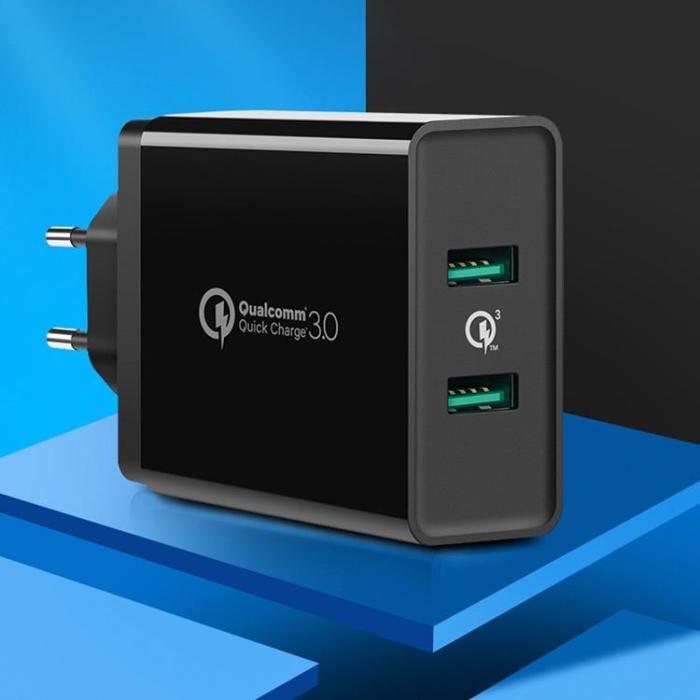 Ugreen - Ugreen Väggladdare 2xUSB-A 36W - Svart