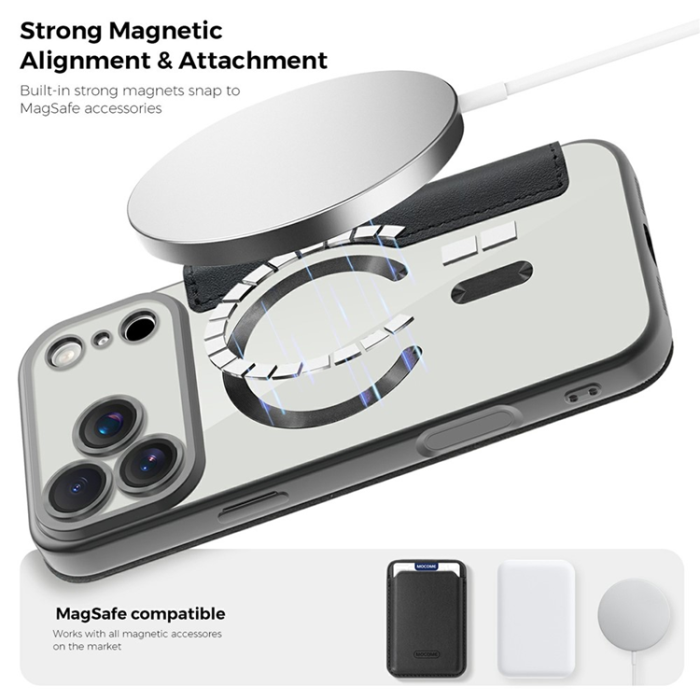 A-One Brand - iPhone 17 Pro Max Plånboksfodral MagSafe RFID - Svart