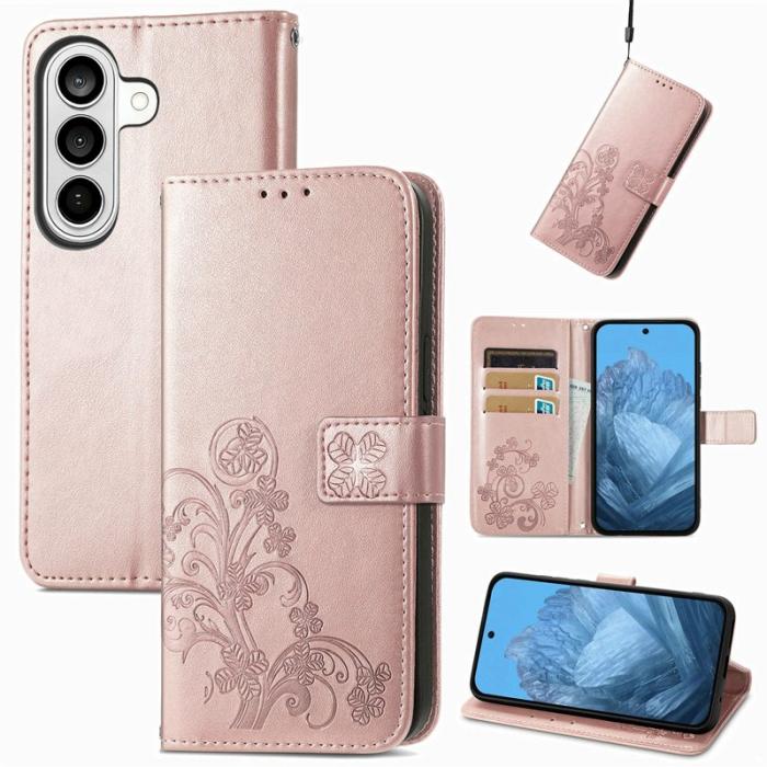 OEM - Plånboksfodral för Samsung Galaxy S26 Plus Konstläder - Roséguld