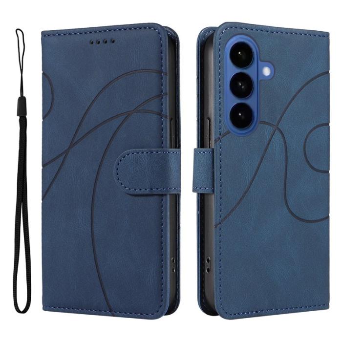 OEM - Plånboksfodral för Samsung Galaxy S26 Plus Konstläder Ställ - Blå