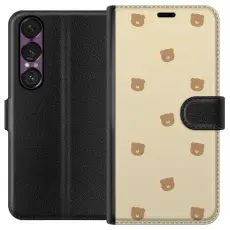 Gustaf - Pl&aring;nboksfodral till Sony Xperia 1 VII med Bj&ouml;rnm&ouml;nster
