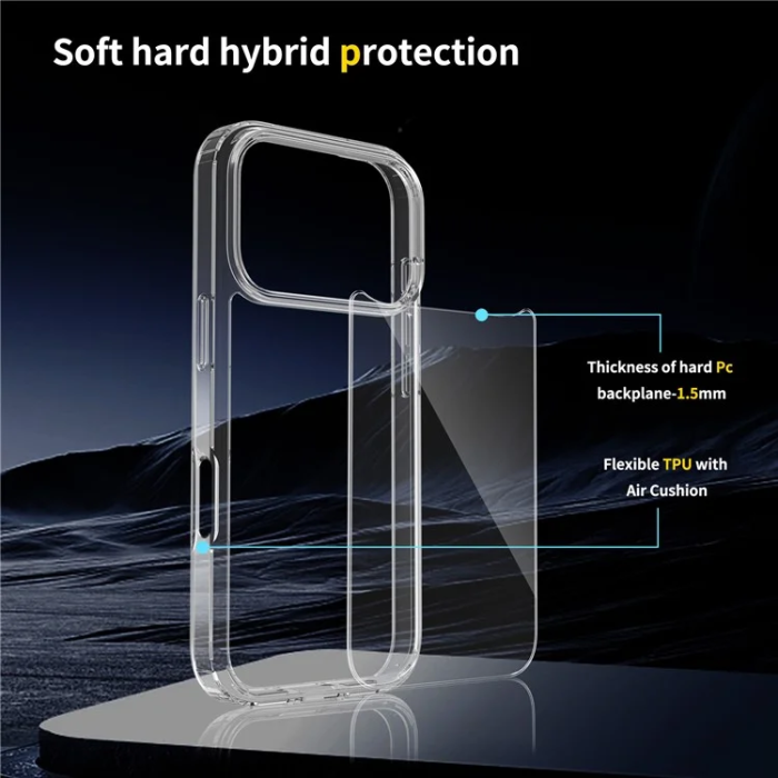 A-One Brand - iPhone 17 Pro Mobilskal Acrylic Shockproof - Transparent