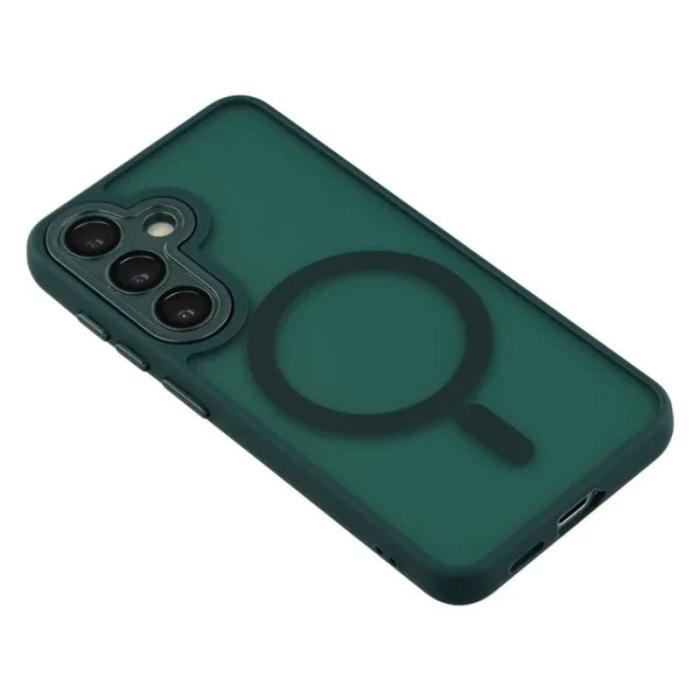 WANLONFENG - WANLONFENG Mobilskal för Samsung Galaxy S26 Magnetiskt med skärmskydd - Mörkgrön