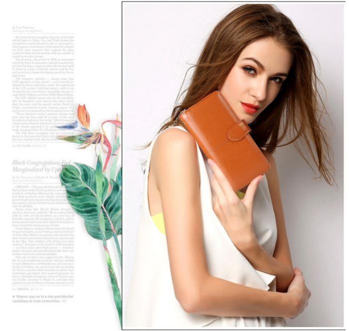 A-One Brand - Zipper Clutch Multipurpose Plånbok - Svart