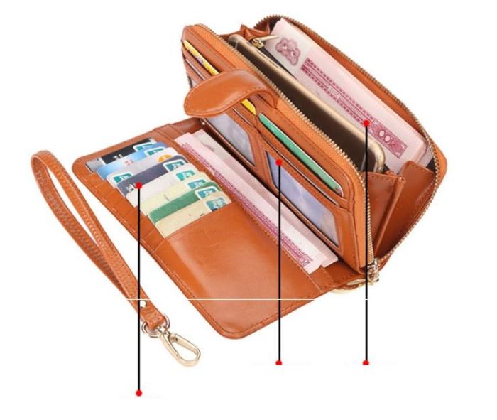 A-One Brand - Zipper Clutch Multipurpose Plånbok - Svart