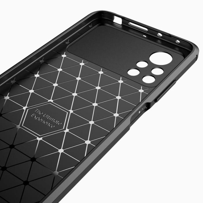 UTGATT1 - Carbon TPU Skal Xiaomi Poco X4 Pro 5G - Svart