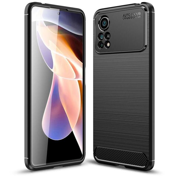 UTGATT1 - Carbon TPU Skal Xiaomi Poco X4 Pro 5G - Svart