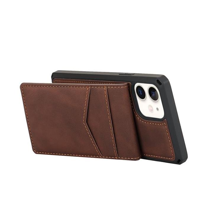 OEM - Skal med Kortplatser till iPhone 11 - Brun