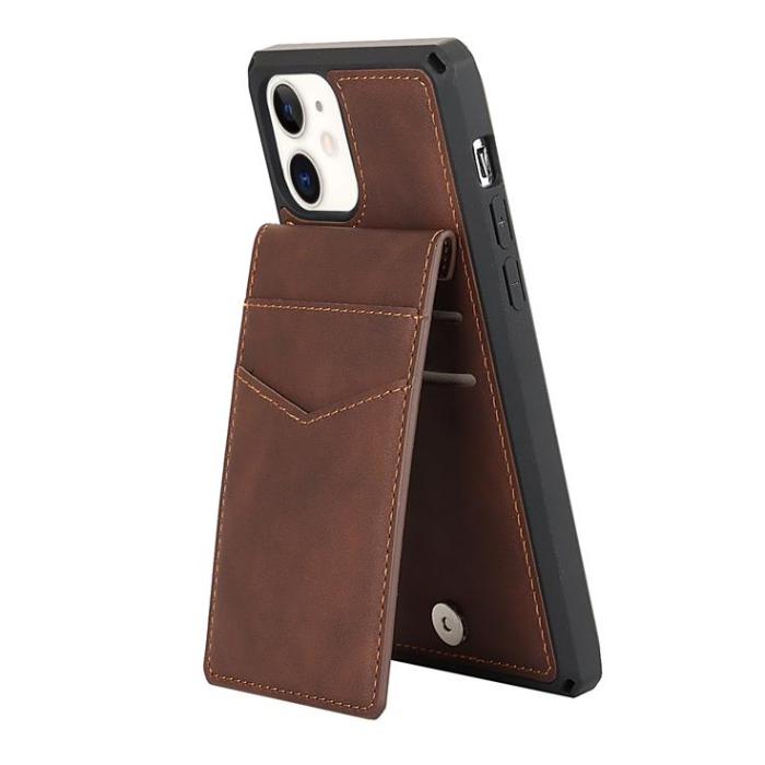 OEM - Skal med Kortplatser till iPhone 11 - Brun