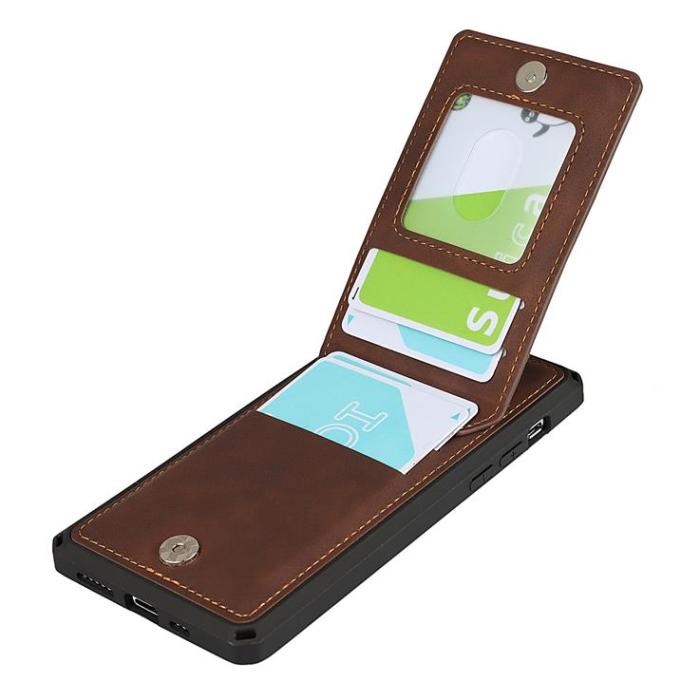 OEM - Skal med Kortplatser till iPhone 11 - Brun