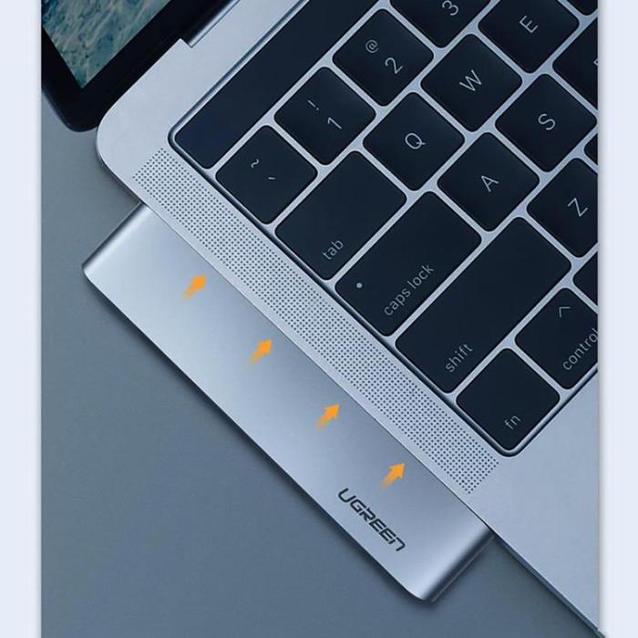 Ugreen - Ugreen 4in1 Multifunktionell HUB USB Typ-C 2x MacBook Pro/Air - Grå