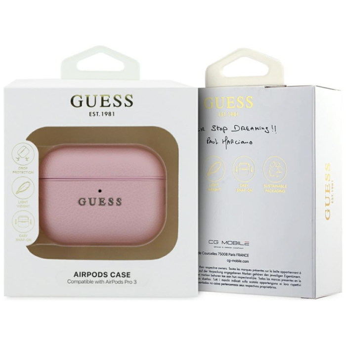 Guess - Guess AirPods Pro 3 Skal Grained Classic Logo Hook