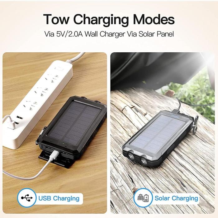 OEM - Outdoor Powerbank Solcellsladdare - 20000 mAh