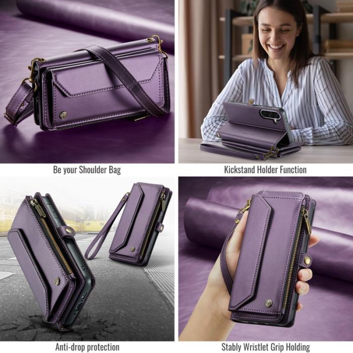 Caseme - CASEME Plånboksfodral Konstläder för Samsung Galaxy A17 5G - Lila