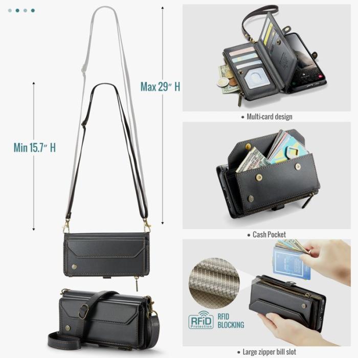 Caseme - CASEME Plånboksfodral Konstläder för Samsung Galaxy A17 5G - Svart