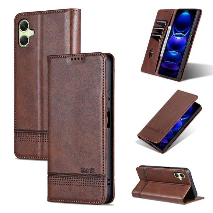 AZNS - AZNS Samsung Galaxy A06 Plånboksfodral Konstläder - Brun