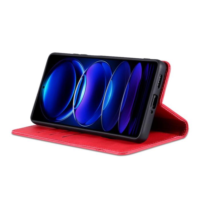 AZNS - AZNS Samsung Galaxy A06 Plånboksfodral Konstläder - Röd