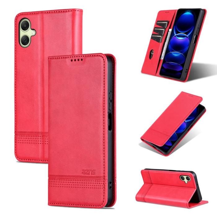 AZNS - AZNS Samsung Galaxy A06 Plånboksfodral Konstläder - Röd