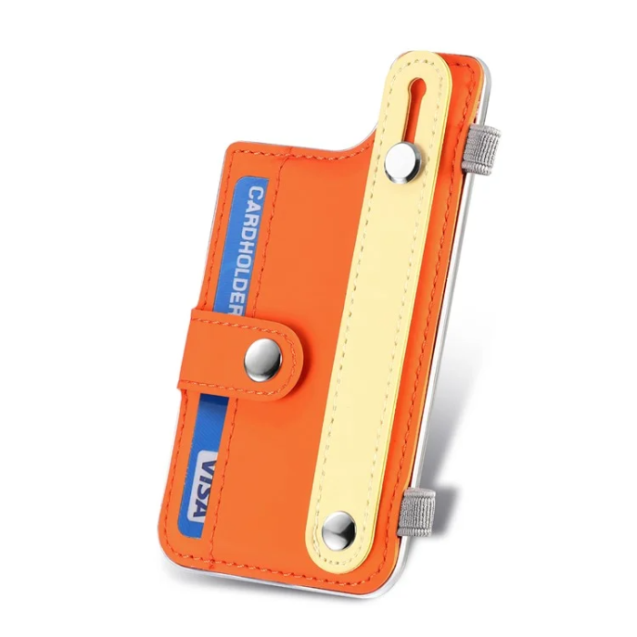 A-One Brand - Korthållare Kickstand PU-läder - Orange