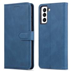 AZNS - AZNS Stand Samsung Galaxy S22 Pl&aring;nboksfodral Konstl&auml;der - Bl&aring;