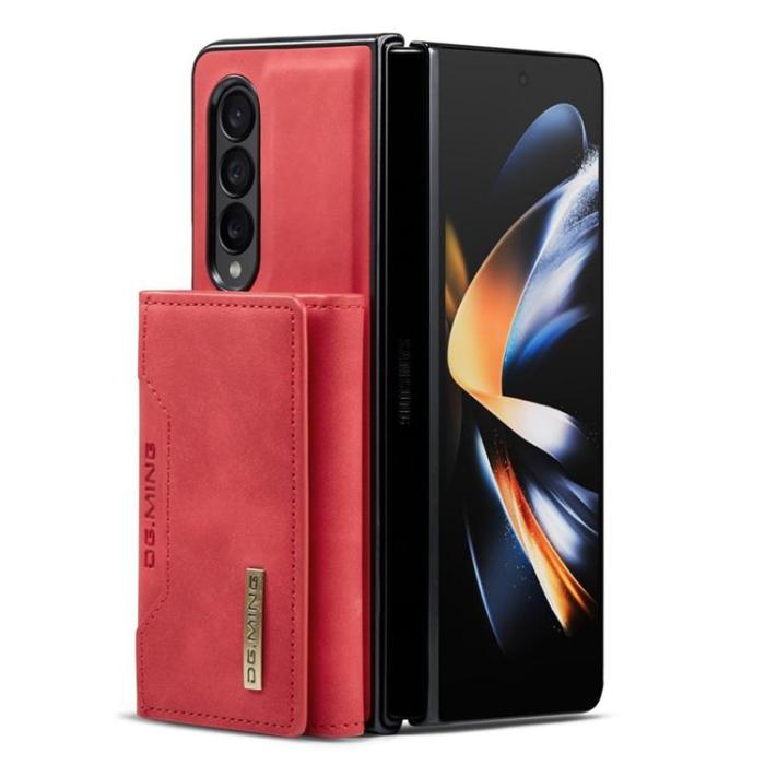 DG.MING - DG.MING Galaxy Z Fold 3 Plånboksfodral M2 Magnetic Kickstand - Röd