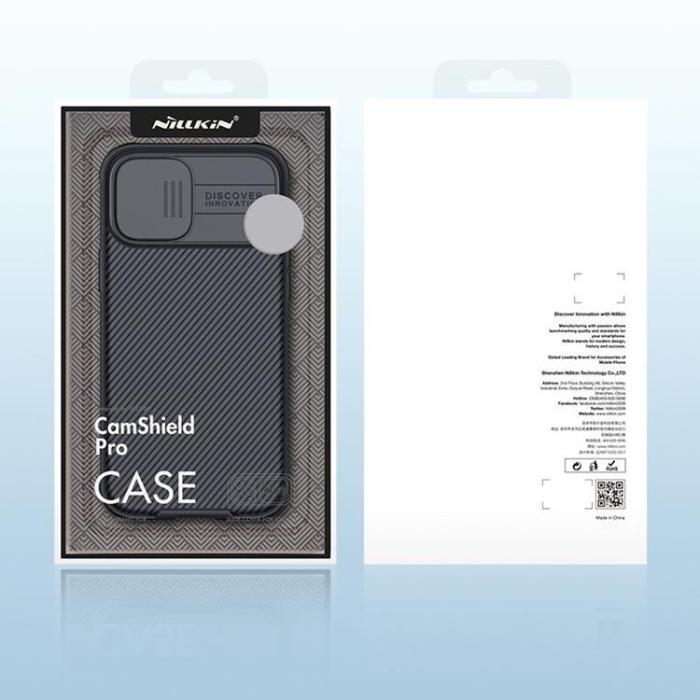 UTGATT1 - Nillkin CamShield Pro Skal iPhone 12 / 12 Pro - Svart