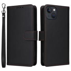 BETOPNICE - BETOPNICE iPhone 13 Pl&aring;nboksfodral Magnetiskt Detachable Konstl&auml;der - Svart