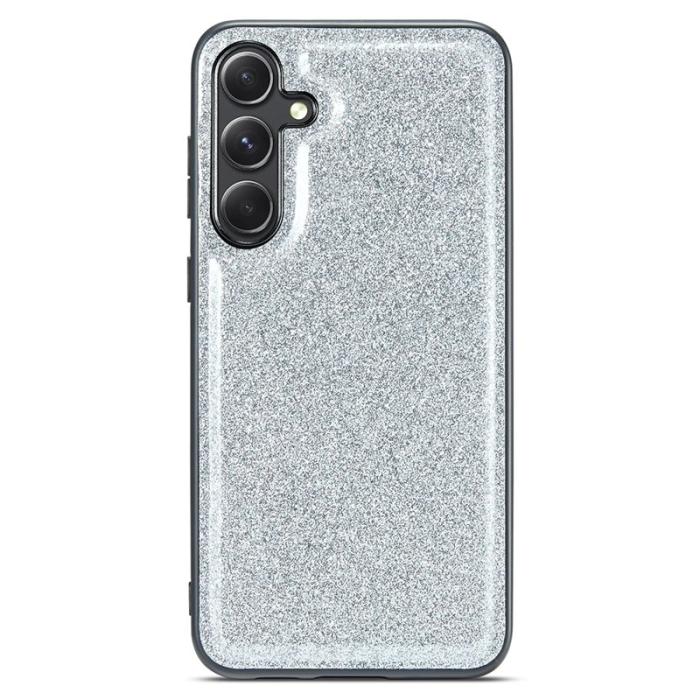 DG.MING - DG.MING Back Shell Mobilskal till Samsung Galaxy S23 FE Glitter Silver