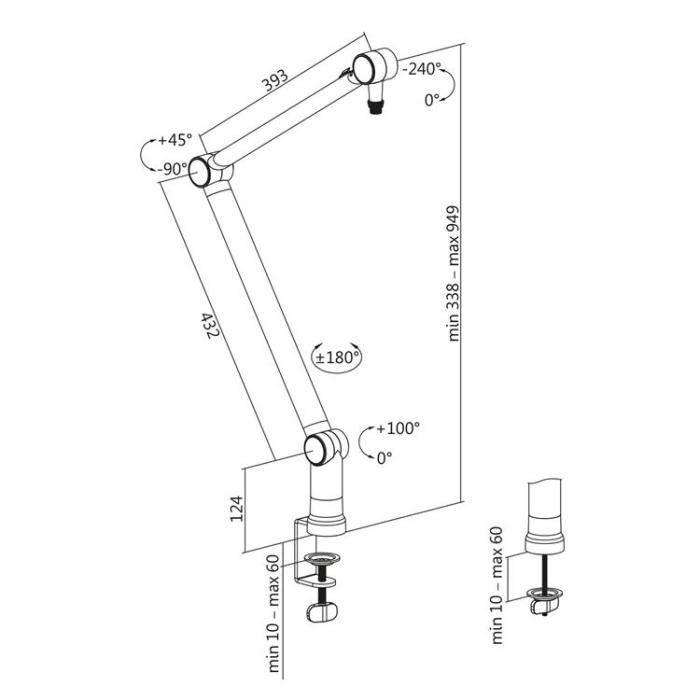 LogiLink - LOGILINK Mikrofonarm Pro - Svart