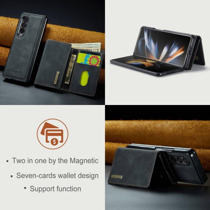 DG.MING - DG.MING Plånboksfodral till Samsung Galaxy Z Fold3 5G - Svart