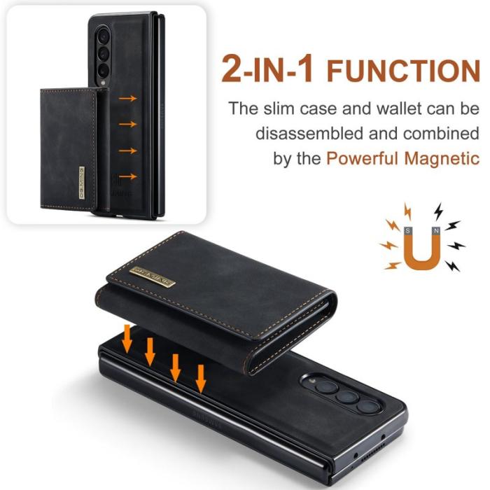 DG.MING - DG.MING Plånboksfodral till Samsung Galaxy Z Fold3 5G - Svart