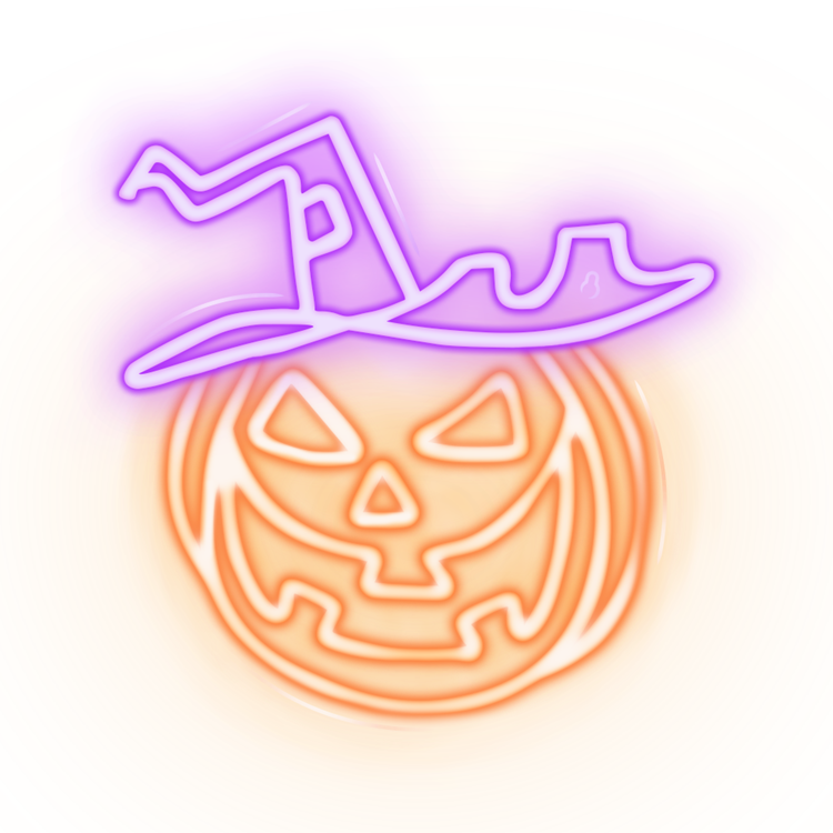 Neolia LED Neon PLEXI CURSED PUMPKIN NNE16 - Orange/Lila | 264 | AlltMobil