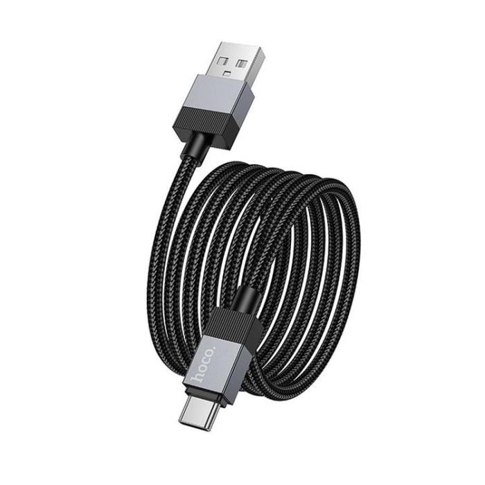 Hoco - Hoco USB-A - USB-C 3A Kabel 1m X110 - Svart