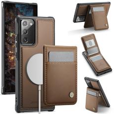 JEEHOOD - JEEHOOD J06 Konstl&auml;der fodral till Samsung Galaxy Note20 - Brun