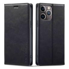 LC.imeeke - LC.IMEEKE iPhone 11 Pro Max Pl&aring;nboksfodral i Konstl&auml;der - Svart