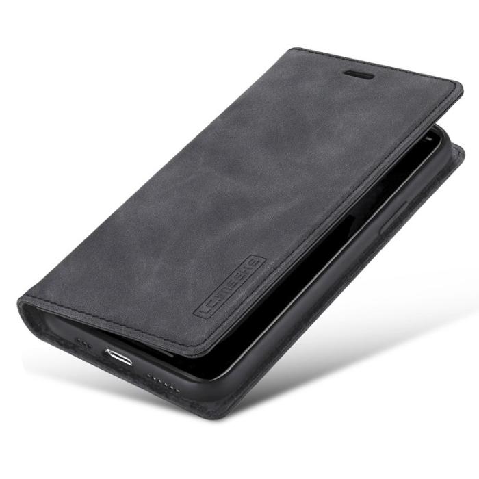 LC.imeeke - LC.IMEEKE iPhone 11 Pro Max Plånboksfodral i Konstläder - Svart
