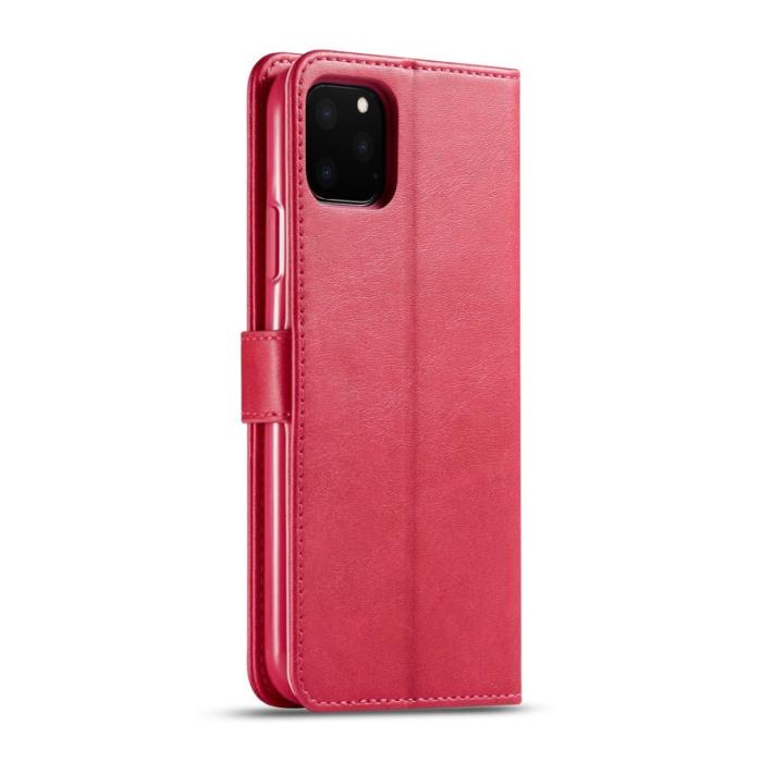LC.imeeke - LC.imeeke iPhone 11 Pro Max Plånboksfodral i Konstläder - Rosa