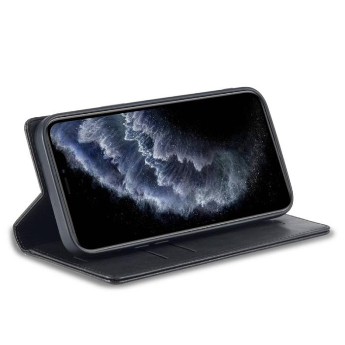 LC.imeeke - LC.IMEEKE iPhone 11 Pro Max Plånboksfodral i Konstläder - Svart